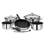 Magma Products, A10-366-2 Gourmet Nesting Stainless Steel Cookware Set, 10 Piece Ceramica Non-Stick