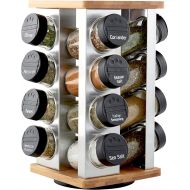 Kamenstein 5134680 Warner 16-Jar Revolving Countertop Spice Rack Organizer with Free Spice Refills for 5 Years