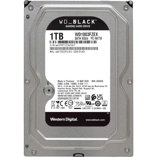  [아마존베스트]Western Digital 1TB WD Black Performance Internal Hard Drive - 7200 RPM Class, SATA 6 Gb/s, , 64 MB Cache, 3.5 - WD1003FZEX