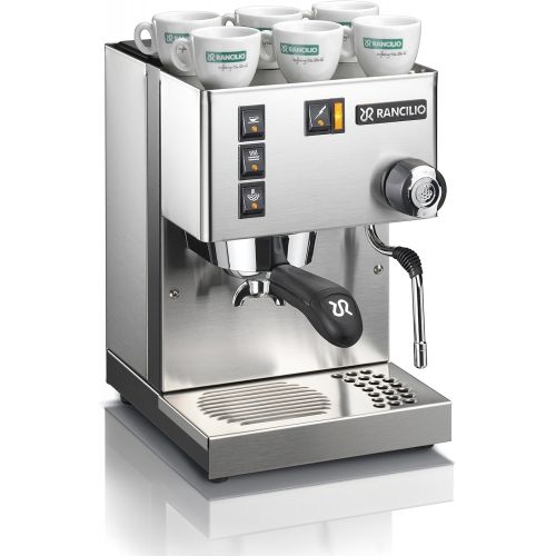  Rancilio Silvia Espresso Machine with Iron Frame and Stainless Steel Side Panels, 11.4 by 13.4-Inch