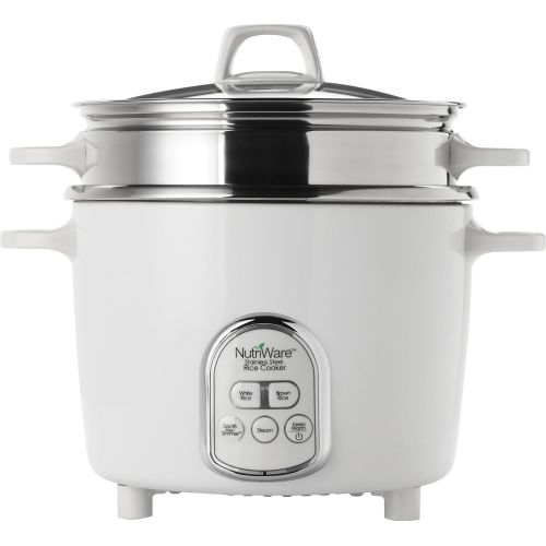  [아마존베스트]Aroma Housewares NutriWare 14-Cup (Cooked) Digital Rice Cooker and Food Steamer, White