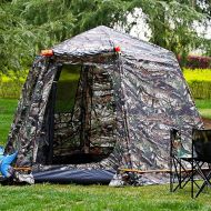 AUSWIEI Outdoor Double Super Tall Tent 3-4 People Hexagon Automatic Tent Telescopic Aluminum Rod Dew
