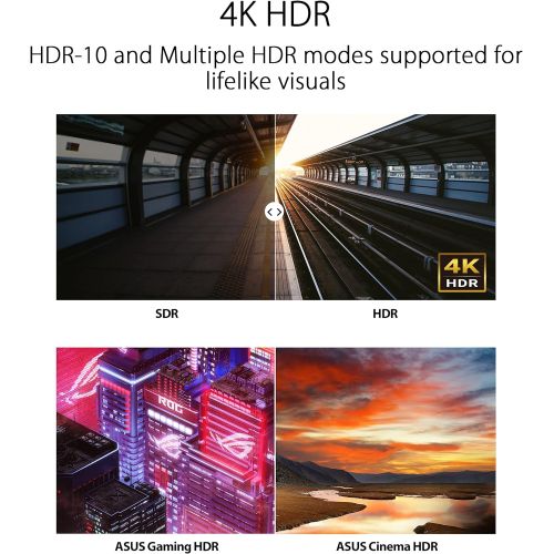 아수스 ASUS 31.5” 4K HDR Monitor (VP32UQ) UHD (3840 x 2160), IPS, 100% sRGB, HDR10, Speakers, Adaptive Sync/FreeSync, Low Blue Light, Eye Care, VESA Mountable, Frameless, DisplayPort, H