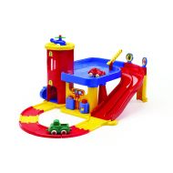 Viking City Two-Story Garage with Helipad, Elevator and Three 2 3/4 Vehicles - Ages 12 Months and Up