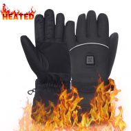 Snow Hand Warmer Gloves Womans Heated Gloves for Chronically Cold Hand,Electric Rechargeable Batteries Gloves,Touchscreen Man Hiking Gloves,Insulated Thermal Hand Warmers Gloves in Cold