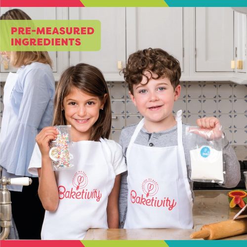  [아마존베스트]BAKETIVITY Kids Baking DIY Activity Kit - Bake Delicious Bagels with Pre-Measured Ingredients  Best Gift Idea for Boys and Girls Ages 6-12
