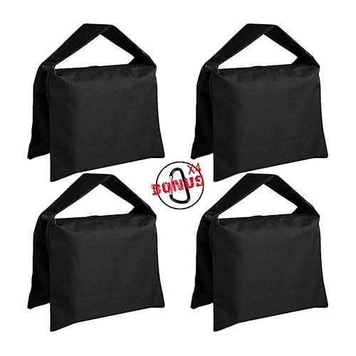  ABCCANOPY Sandbag Photography Weight Bags for Video Stand,4 Packs (Black)