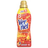 Vernel  Concentrated Fabric Softener, Oil of Ginger and Pink Rose 1 Litre, pack of 6