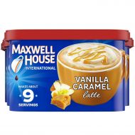 Maxwell House International Vanilla Caramel Latte Cafe Style Beverage Mix, Caffeinated, 8.7 oz Can (Pack of 4)