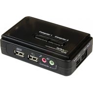 StarTech.com 2 Port USB DVI KVM Switch Kit with Cables USB 2.0 Hub & Audio