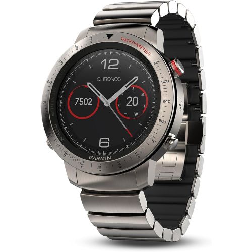 가민 Garmin Fenix Chronos, Titanium with Brushed Titanium Hybrid Watch Band