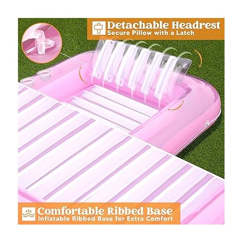  Sloosh Inflatable Tanning Pool Lounge Float, 70