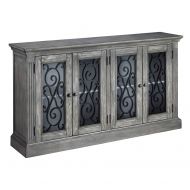 Signature Design by Ashley Ashley Furniture Signature Design - Mirimyn 4-Door Accent Cabinet - Casual - Antique Gray
