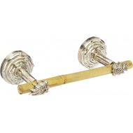 Vicenza Designs TP9009 Palmaria Spring Toilet Paper Holder with Horizontal Leaf, Polished Nickel