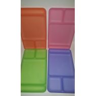 Tupperware Impressions Divided Dining TV Trays Plates Set of 4