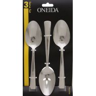 [아마존베스트]Oneida Nocha Everyday Flatware Serving Spoons, Set of 3 18/0 Stainless Steel, Silverware Set