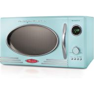 [아마존베스트]Nostalgia RMO4AQ Retro Large 0.9 cu ft, 800-Watt Countertop Microwave Oven, 12 Pre-Programmed Cookin Digital Clock, Easy Clean Interior, Aqua