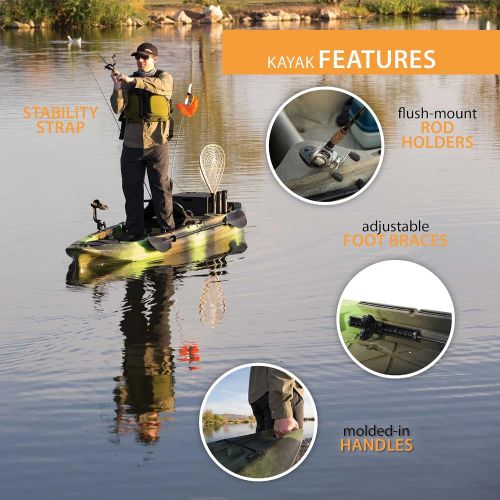 라이프타임 Lifetime Pro Angler 118 Fishing Kayak, Gator Camo