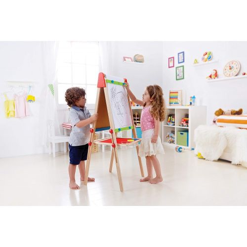  Award Winning Hape All-in-One Wooden Kids Art Easel with Paper Roll and Accessories