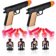 ArtCreativity Aim The Police Pistol Dart Gun Set, Includes 2 Toy Pistols, 8 Suction Cup Darts, 4 Targets and 1 Instruction Sheet, Fun Target Shooting Game for Kids and Adults, Grea