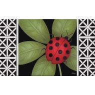 Toland Home Garden Ladybug 18 x 30 Inch Decorative Floor Mat Leaf Animal Lattice Doormat