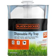 Black+Decker Fly Trap- Hanging Fly Traps Outdoor- Natural Non-Toxic Fly Catcher Attractant- Add Water to Catch House & Horse Flies in Garden, Backyard & Barn- 1 Trap, 20 Grams