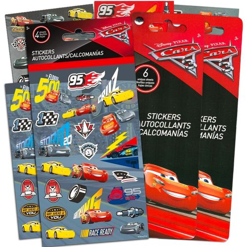 디즈니 Disney Cars 3 Movie Cars Stickers Party Favors Bundle of 16 Sheets 420+ Stickers Cars Party Supplies