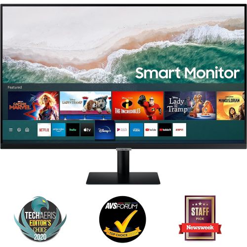 삼성 SAMSUNG 32” M7 Smart Monitor & Streaming TV, 4K UHD, Adaptive Picture, Ultrawide Gaming View, Watch Netflix, HBO, Prime Video, Apple Airplay, Alexa,Built In Speakers, Remote,USB-C,