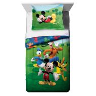 Jay Franco Disney Mickey Mouse Club House Adventure Twin Comforter - Super Soft Kids Reversible Bedding features Mickey Mouse and Friends - Fade Resistant, Includes 1 Bonus Sham (Official Dis