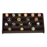 DECOMIL - 4 Rows Shelf Challenge Coin Holder Display Casino Chips Holder Cherry Finish
