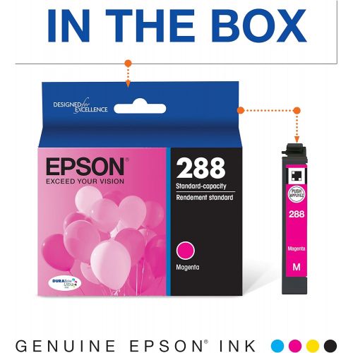 엡손 Epson T288 DURABrite Ultra Ink Standard Capacity Magenta Cartridge (T288320-S) for select Epson Expression Printers