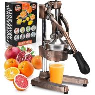 Zulay Kitchen Cast-Iron Orange Juice Squeezer - Heavy-Duty, Easy-to-Clean, Professional Citrus Juicer - Durable Stainless Steel Lemon Squeezer - Sturdy Manual Citrus Press & Orange Squeezer (Copper)