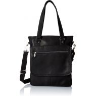 Piel Leather Laptop Tablet Carry-All Tote, Black, One Size