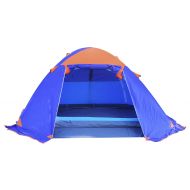 Weanas Pirny Outdoor Camping Tent Easy Set Up 2-3 Person Light Weight Tent Double Layer Aluminum Pole (Blue)