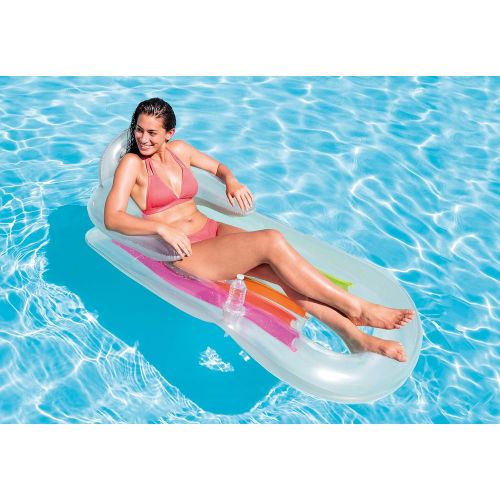 인텍스 Intex King Kool 58802EP Inflatable Lounging Swimming Pool Float, Multi-Colored
