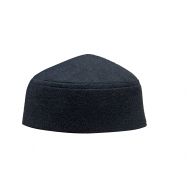 TheKufi Solid Black Moroccan Fez-style Kufi Hat Cap w/ Pointed Top