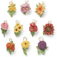 Lenox Fall Flowers 10-Piece Ornament Set, 0.55 LB, Multi