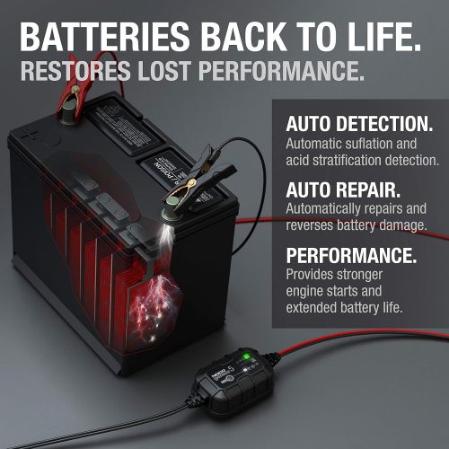  [아마존베스트]NOCO GENIUS5, 5-Amp Fully-Automatic Smart Charger, 6V And 12V Battery Charger, Battery Maintainer, And Battery Desulfator With Temperature Compensation