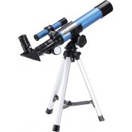 AOMEKIE Kids Telescope for Astronomy Beginners 40/400 Refractor Telescopes with Tripod Finderscope and Compass