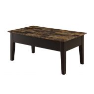 Acme Furniture ACME Furniture Dusty II Coffee Table with Lift Top, Dark Brown and Black