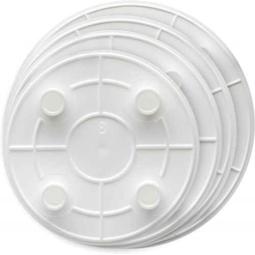  [아마존베스트]Ateco Lady Mary Plastic Cake Separator Plates, Set of 4: 6, 8, 10, 12-Inch, White