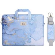 [아마존베스트]MOSISO Laptop Shoulder Bag Compatible with 2019 MacBook Pro 16 inch A2141, 15 15.4 15.6 inch Dell Lenovo HP Asus Acer Samsung Chromebook, Watercolor Marble Briefcase Sleeve with Tr