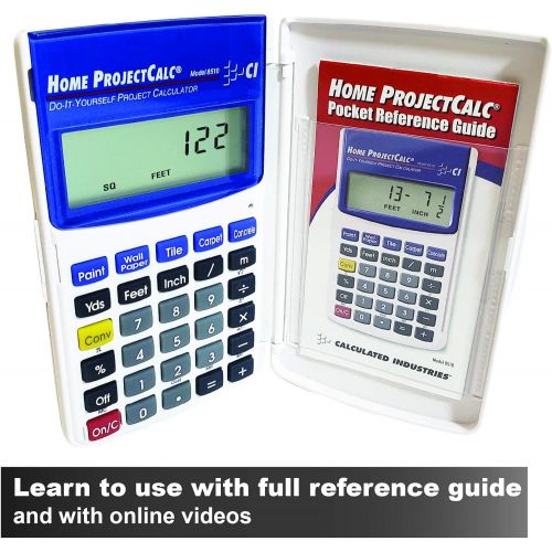  Calculated Industries 8510 Home ProjectCalc Do-It-Yourselfers Feet-Inch-Fraction Project Calculator Dedicated Keys for Estimating Material Quantities and Costs for Home Handymen an