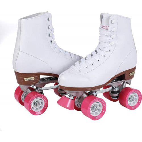 시카고스케이트 CHICAGO Womens and Girls Classic Roller Skates - Premium White Quad Rink Skates