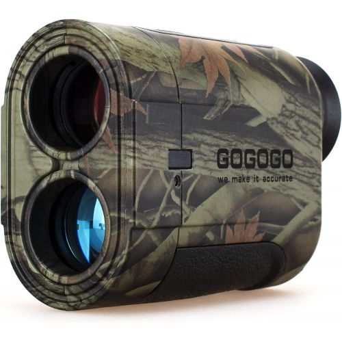  Gogogo Sport Gogogo 6X Hunting Laser Rangefinder Bow Range Finder Camo Distance Measuring Outdoor Wild 650/1200Y with Slop High-Precision Continuous Scan