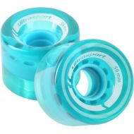 Ultrasport Skateboard Wheels, Made of a Softer Material for Perfect Grip on Bad Surfaces, Set of 2 in Transparent Blue