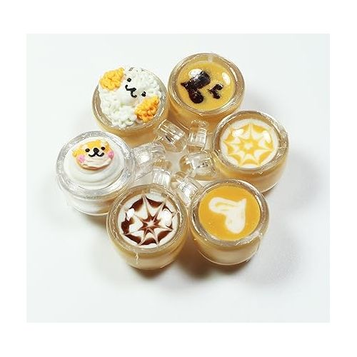  6 Mix Coffee Latte Art Dollhouse Miniature,Tiny Coffee,Drink Beverage Dollhouse Accessories for Collectibles