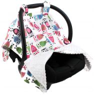 Strawberry Farms Deluxe Baby Car Seat Cover Canopy and Nursing Cover 2 in 1 Owls