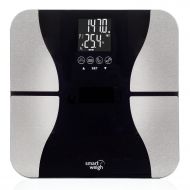 Smart Weigh Digital Bathroom BMI Body Fat Weight Scale, Tempered Glass, 440 pounds, Black