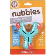 Arm & Hammer for Pets Nubbies Wishbone Dog Dental Toy| Best Dog Chew Toy for Moderate Chewers | Dog Dental Toy Helps Reduce Plaque & Tartar | Chicken Flavor Baking Soda